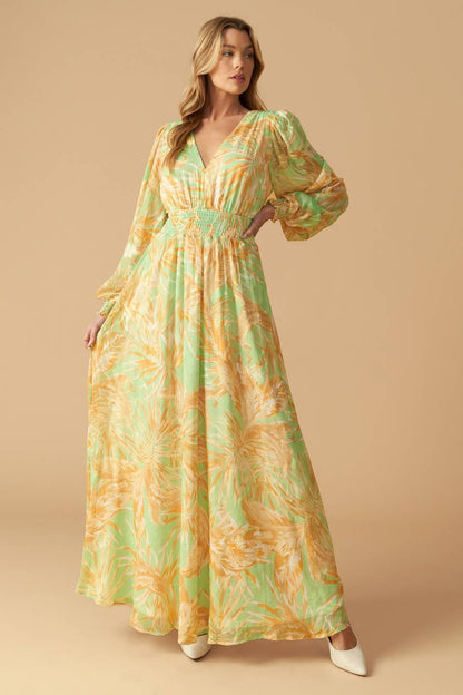 SUNSET SASHAY WOVEN MAXI DRESS Flying Tomato