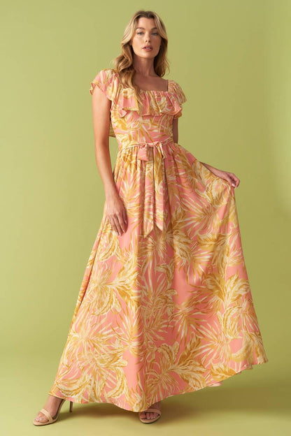 THE ART OF BALANCE WOVEN MIDI DRESS Flying Tomato