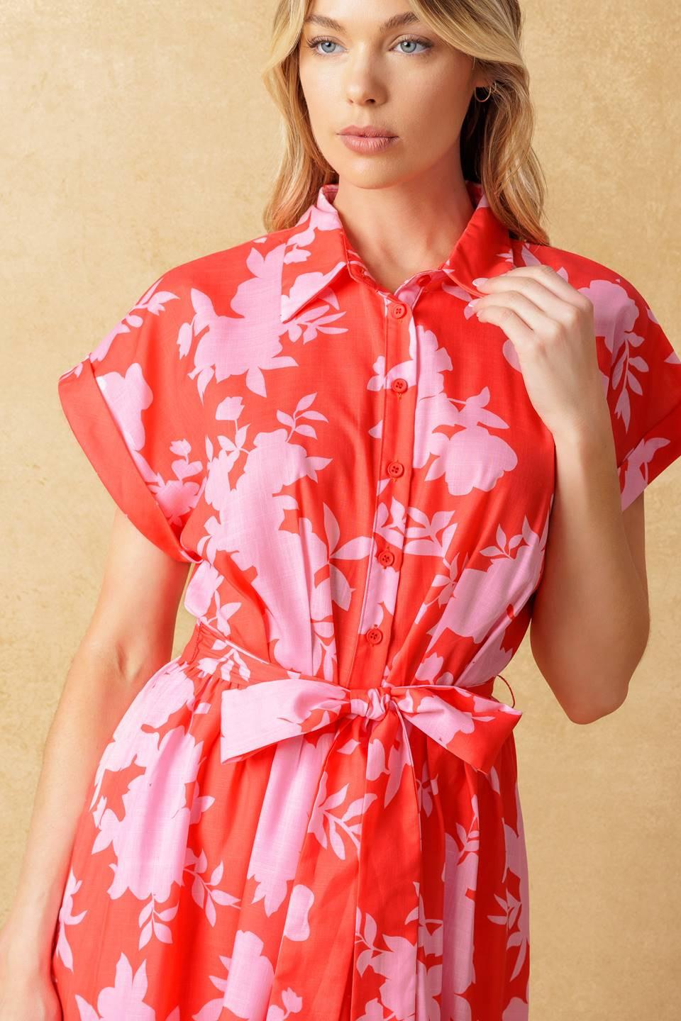 MAKE IT COUNT WOVEN MIDI DRESS Flying Tomato
