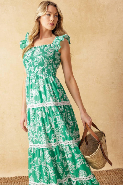 MOMENT IN TIME WOVEN MAXI DRESS Flying Tomato