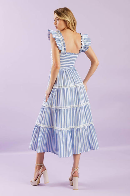 SWING OF THINGS WOVEN MIDI DRESS Flying Tomato