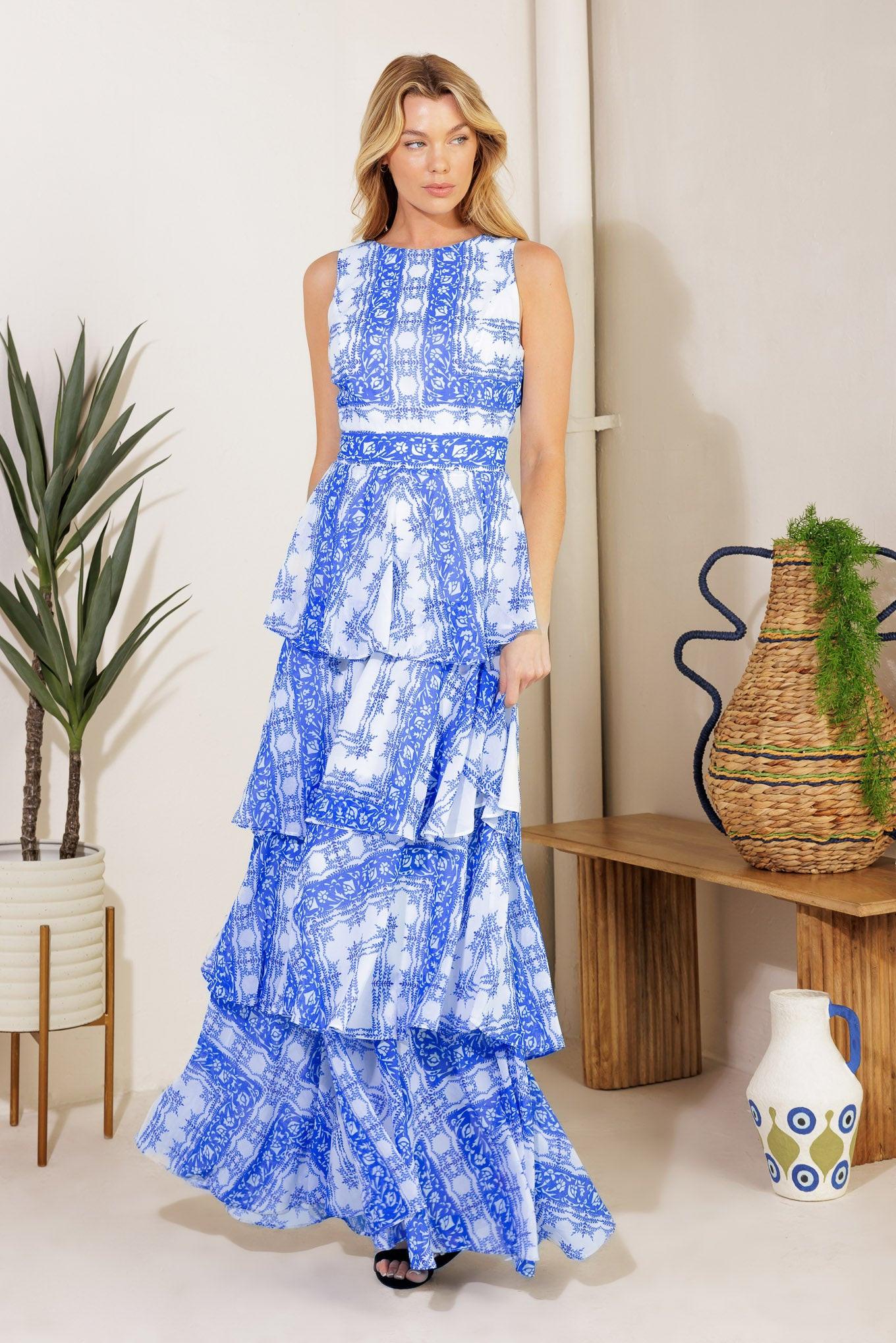 DREAM OF THE FLEET WOVEN MAXI DRESS Flying Tomato