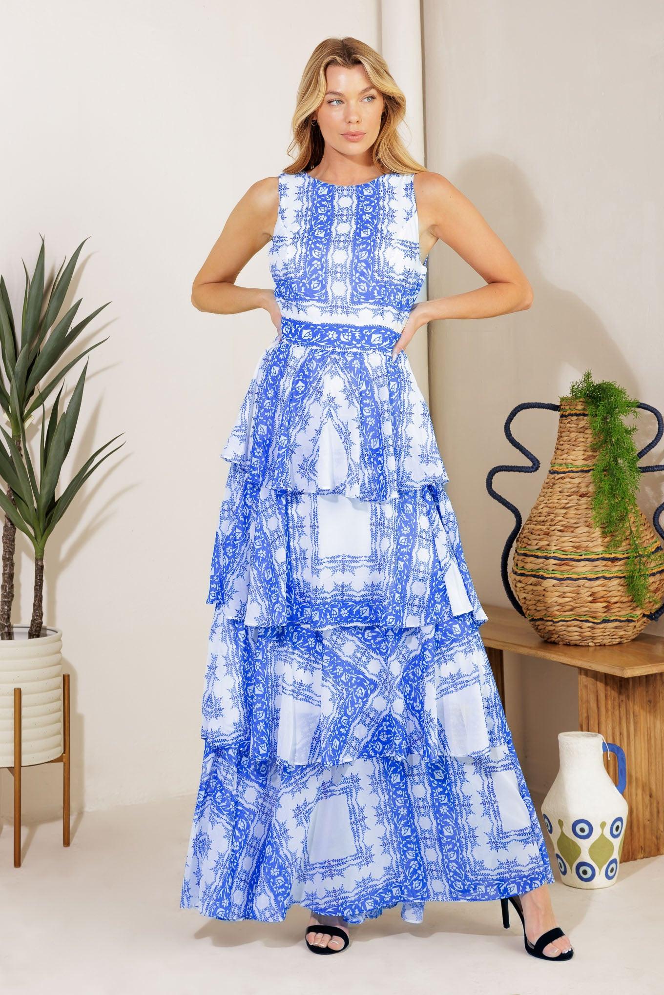 DREAM OF THE FLEET WOVEN MAXI DRESS Flying Tomato