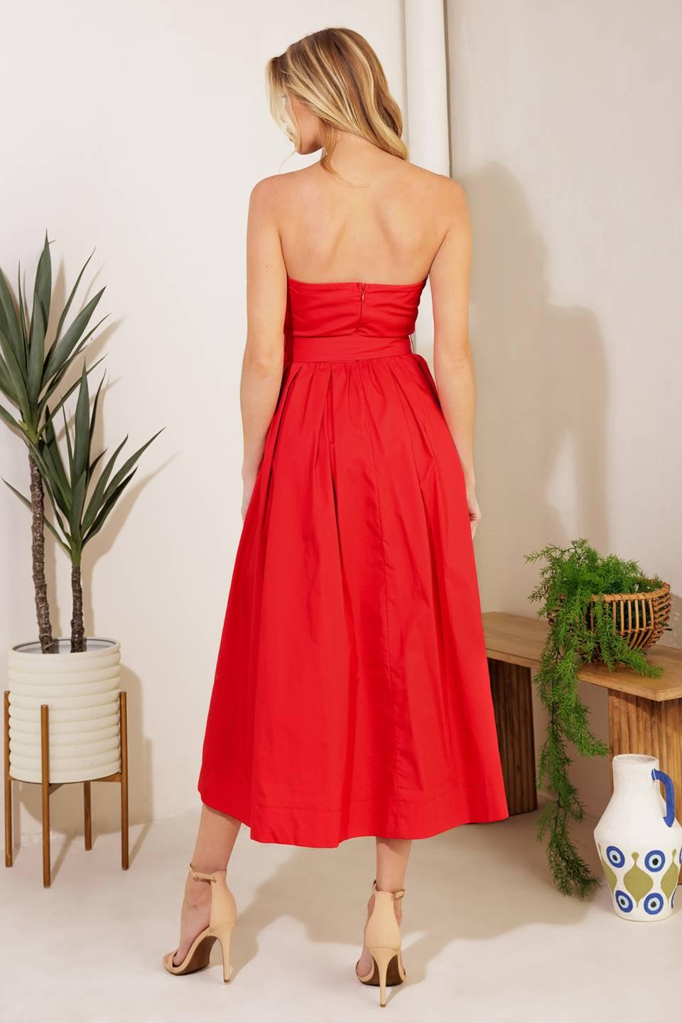 DAYS THAT FADE WOVEN MIDI DRESS Flying Tomato