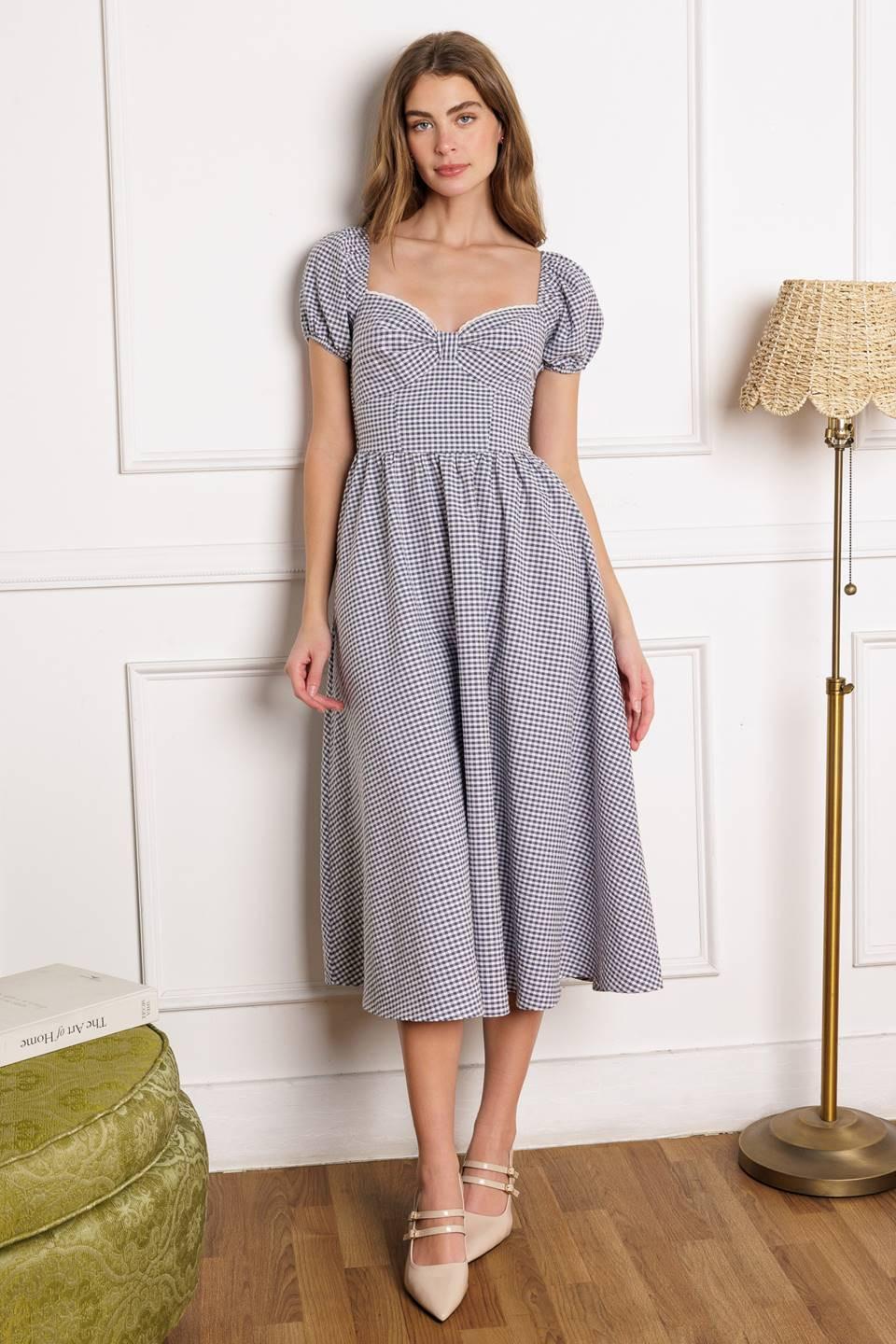 IT'S MY DAY WOVEN MIDI DRESS Flying Tomato