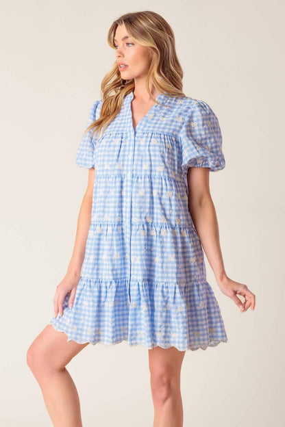 LET'S CATCH UP WOVEN BABYDOLL DRESS Flying Tomato