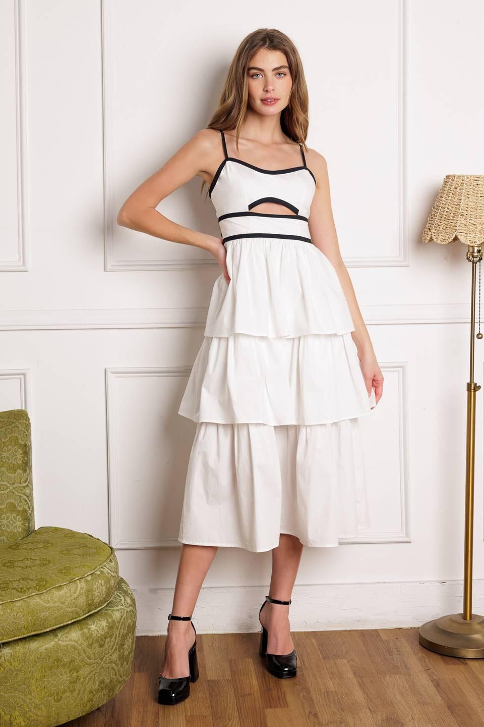 GO GETTER WOVEN MIDI DRESS Flying Tomato