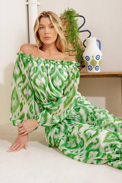 ECLIPSE'S WHISPER WOVEN MAXI DRESS Flying Tomato