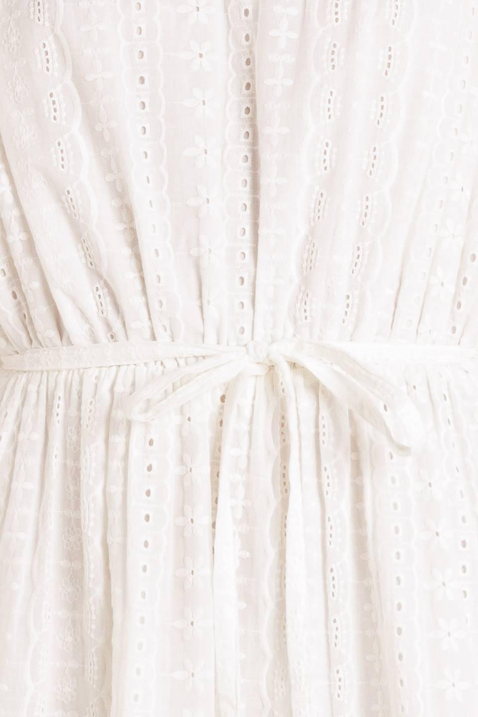 STARLIGHT SOIREE WOVEN EYELET MINI DRESS Flying Tomato