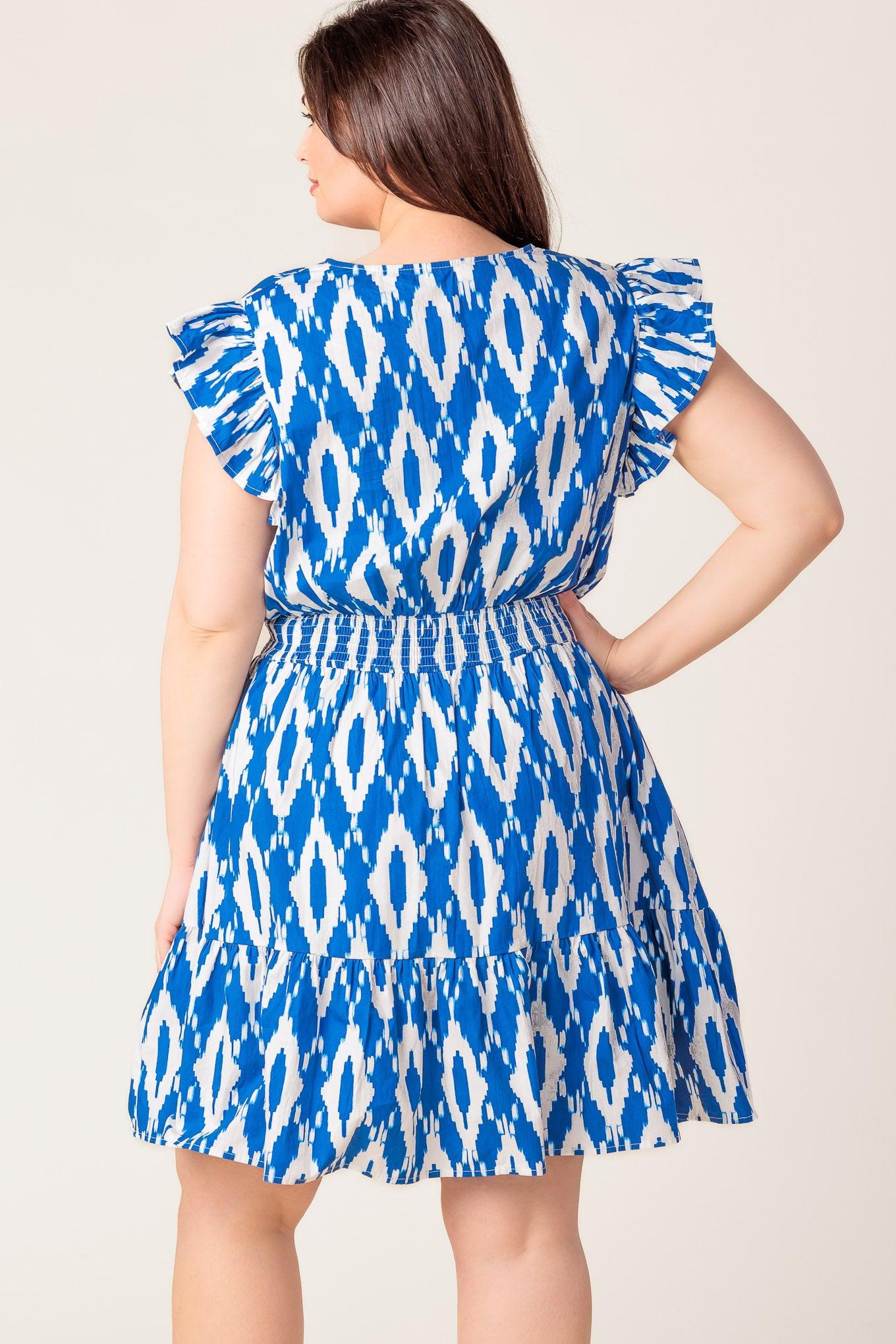 A PERFECT MATCH WOVEN MINI DRESS Flying Tomato