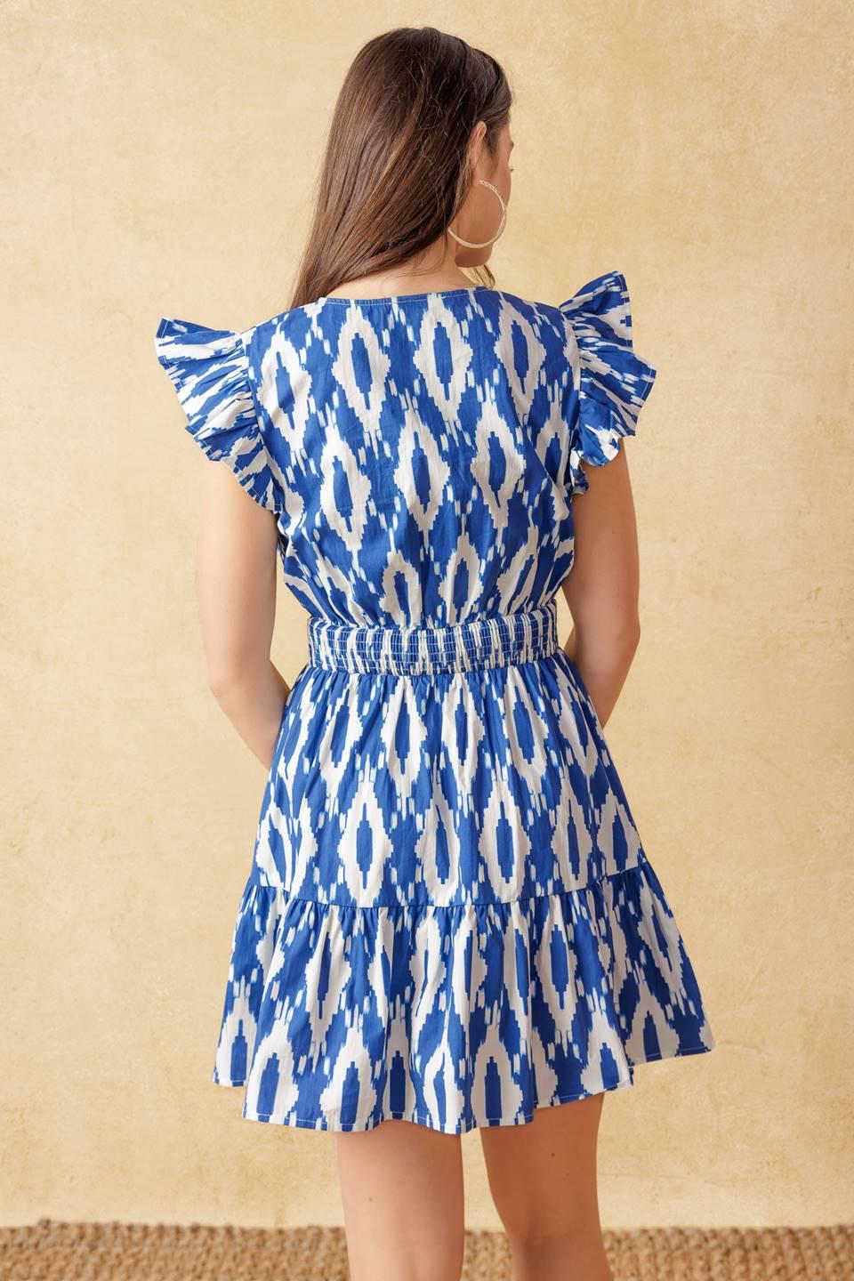 A PERFECT MATCH WOVEN MINI DRESS Flying Tomato