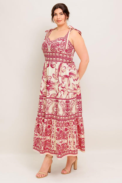 THE GARDEN'S SECRET WOVEN MIDI DRESS Flying Tomato
