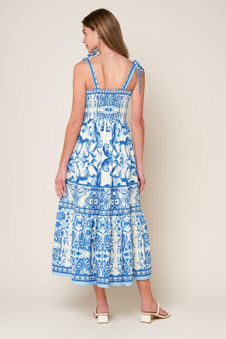 THE GARDEN'S SECRET WOVEN MIDI DRESS Flying Tomato