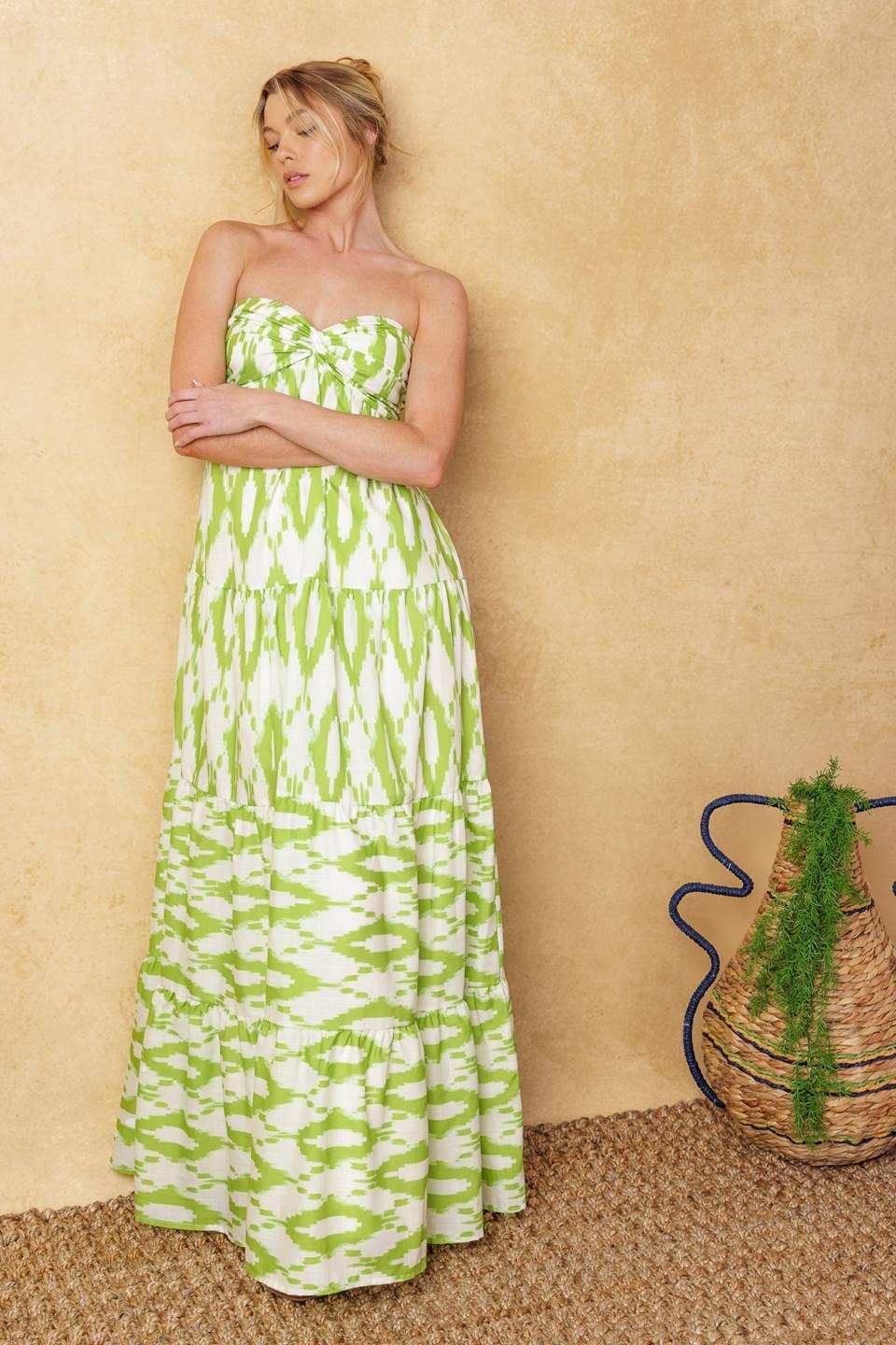 PETALS OF TIME WOVEN MAXI DRESS Flying Tomato