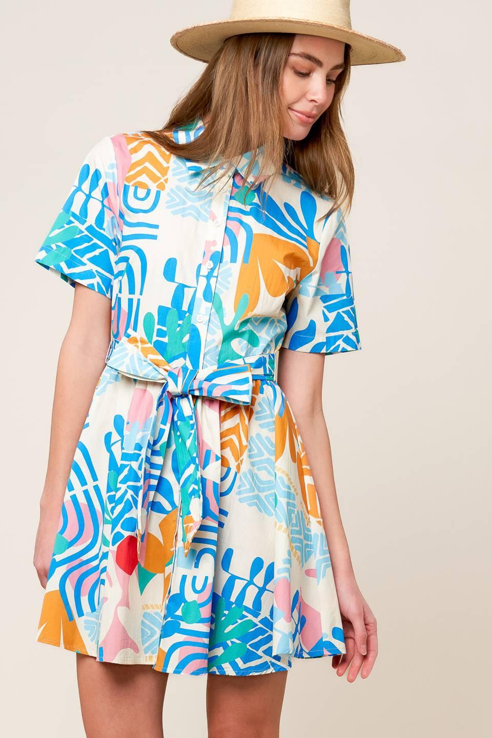 GARDEN SOCIAL WOVEN MINI DRESS Flying Tomato
