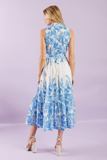 PALM SHORES WOVEN MIDI DRESS Flying Tomato
