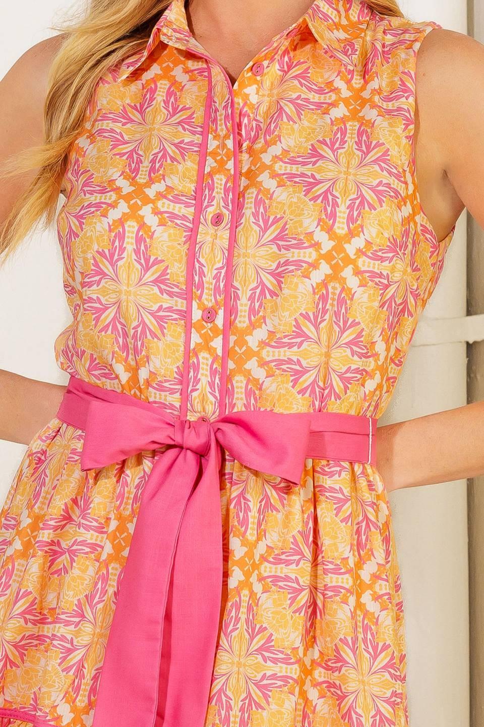 RAINFOREST RADIANCE WOVEN MIDI DRESS Flying Tomato