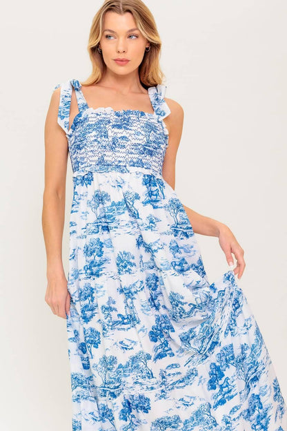 WHEN IN ROME WOVEN MIDI DRESS Flying Tomato