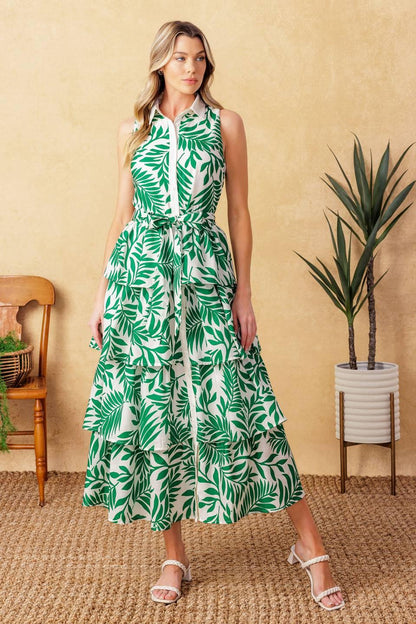 PARK AVENUE WOVEN WOVEN MIDI DRESS Flying Tomato