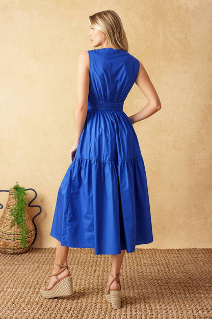 MYSTIC MIRAGE WOVEN MIDI DRESS Flying Tomato