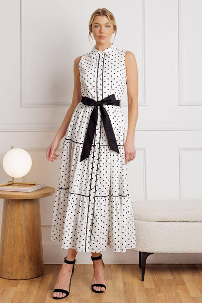OUT OF REACH WOVEN MIDI DRESS Flying Tomato