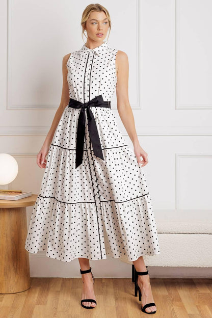 OUT OF REACH WOVEN MIDI DRESS Flying Tomato