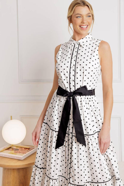 OUT OF REACH WOVEN MIDI DRESS Flying Tomato