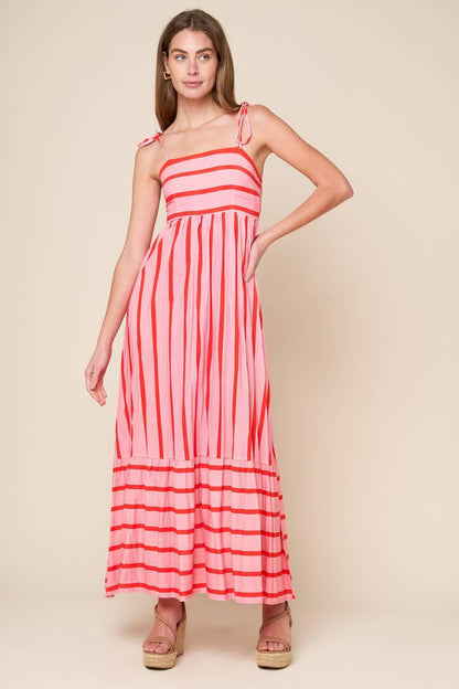 SPEAK NOW WOVEN MIDI DRESS Flying Tomato