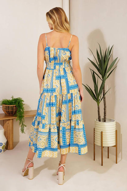 MAKING A WISH WOVEN MIDI DRESS Flying Tomato