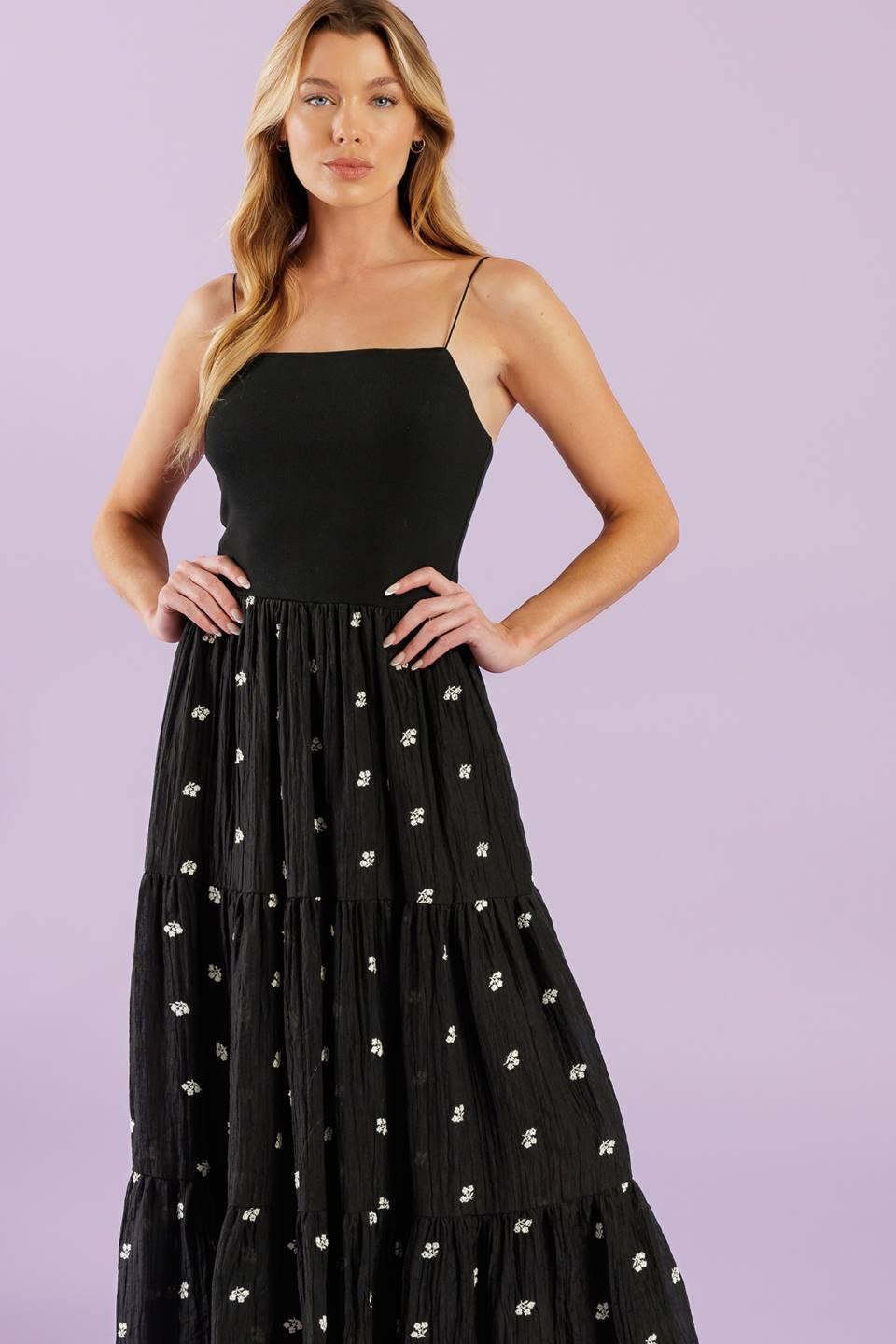 FADE INTO YOU WOVEN MIDI DRESS Flying Tomato