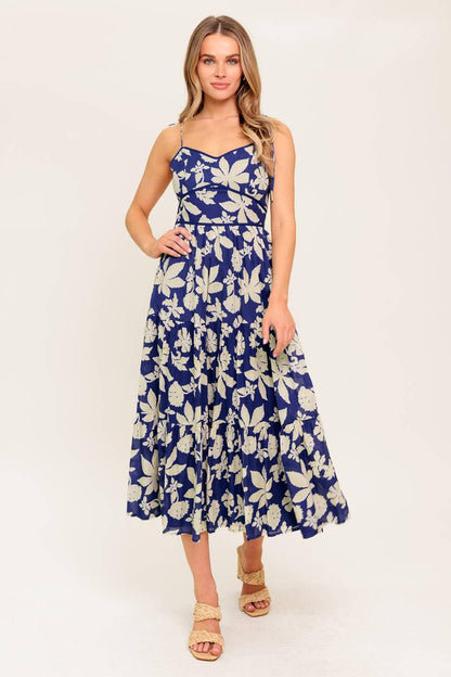 PETALS IN THE WIND WOVEN MIDI DRESS Flying Tomato