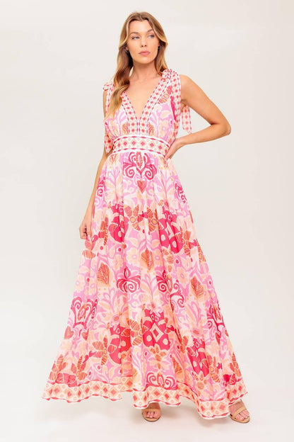 LEACE IT TO FATE WOVEN MAXI DRESS Flying Tomato