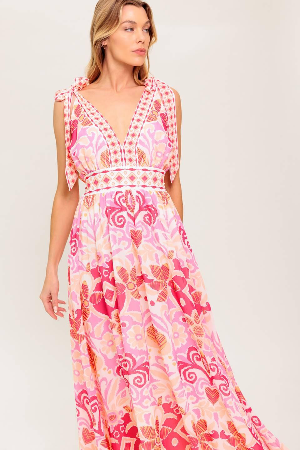 LEACE IT TO FATE WOVEN MAXI DRESS Flying Tomato