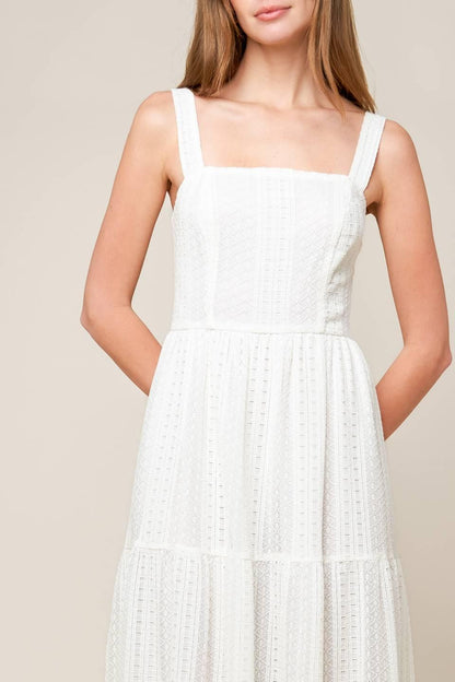 AFTER THE RAIN WHITE LACE MAXI DRESS Flying Tomato