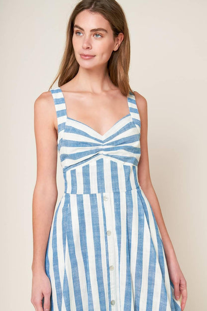 LUSH WITH LIFE WOVEN MIDI DRESS Flying Tomato