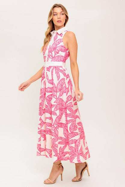 WHISPER IN BLOOM WOVEN MIDI DRESS Flying Tomato