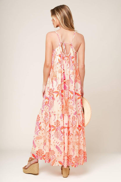 LAUREN SECRET GARDEN WOVEN MAXI DRESS Flying Tomato