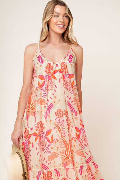 LAUREN SECRET GARDEN WOVEN MAXI DRESS Flying Tomato