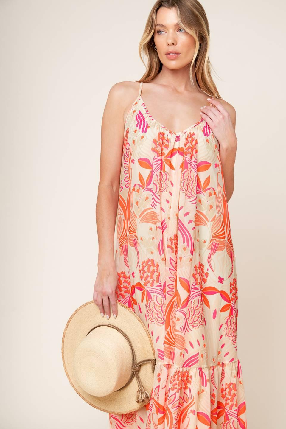 LAUREN SECRET GARDEN WOVEN MAXI DRESS Flying Tomato