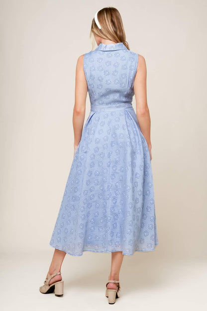 GRAND ENTRANCE WOVEN MIDI DRESS Flying Tomato