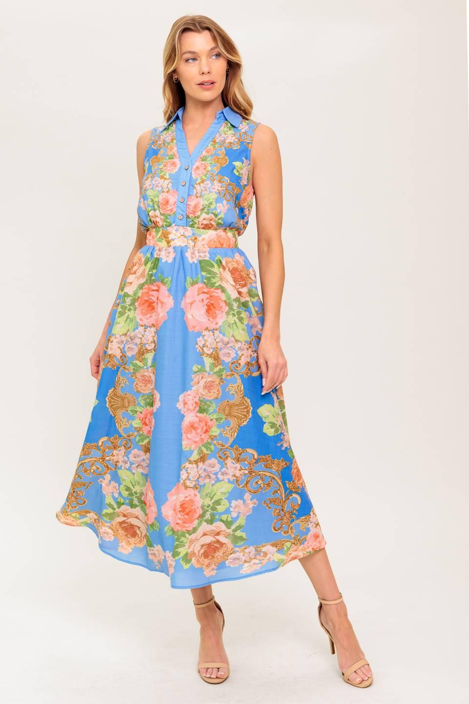 LOST IN A DREAM WOVEN MIDI DRESS Flying Tomato