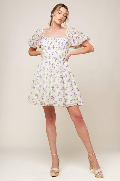 MAKING CONNECTIONS CREAM WOVEN MINI DRESS Flying Tomato