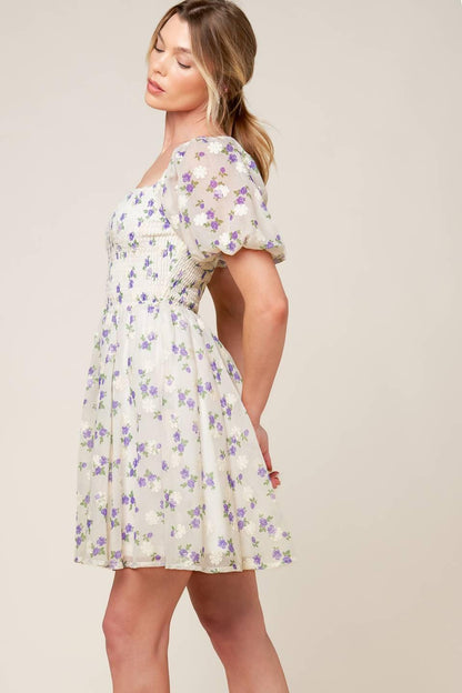 MAKING CONNECTIONS CREAM WOVEN MINI DRESS Flying Tomato