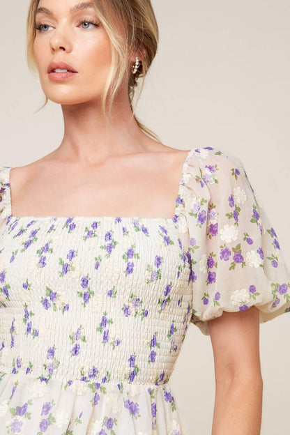 MAKING CONNECTIONS CREAM WOVEN MINI DRESS Flying Tomato