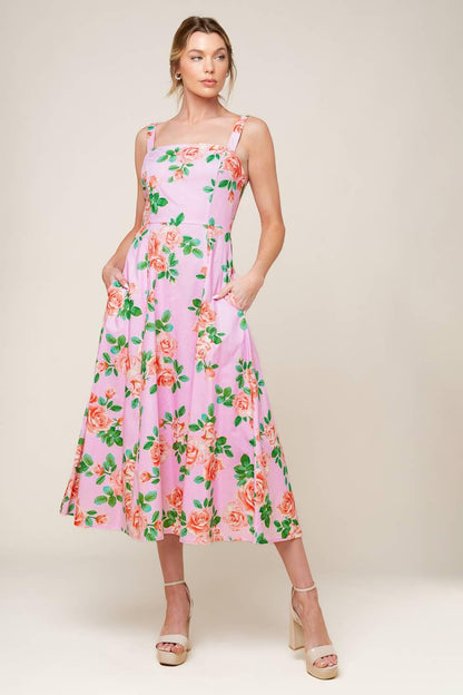 TIME FOR TEAM WOVEN MIDI DRESS Flying Tomato