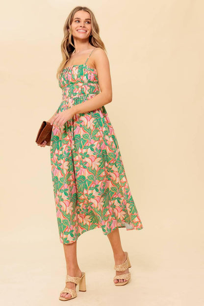 STORYTELLING WOVEN MIDI DRESS Flying Tomato
