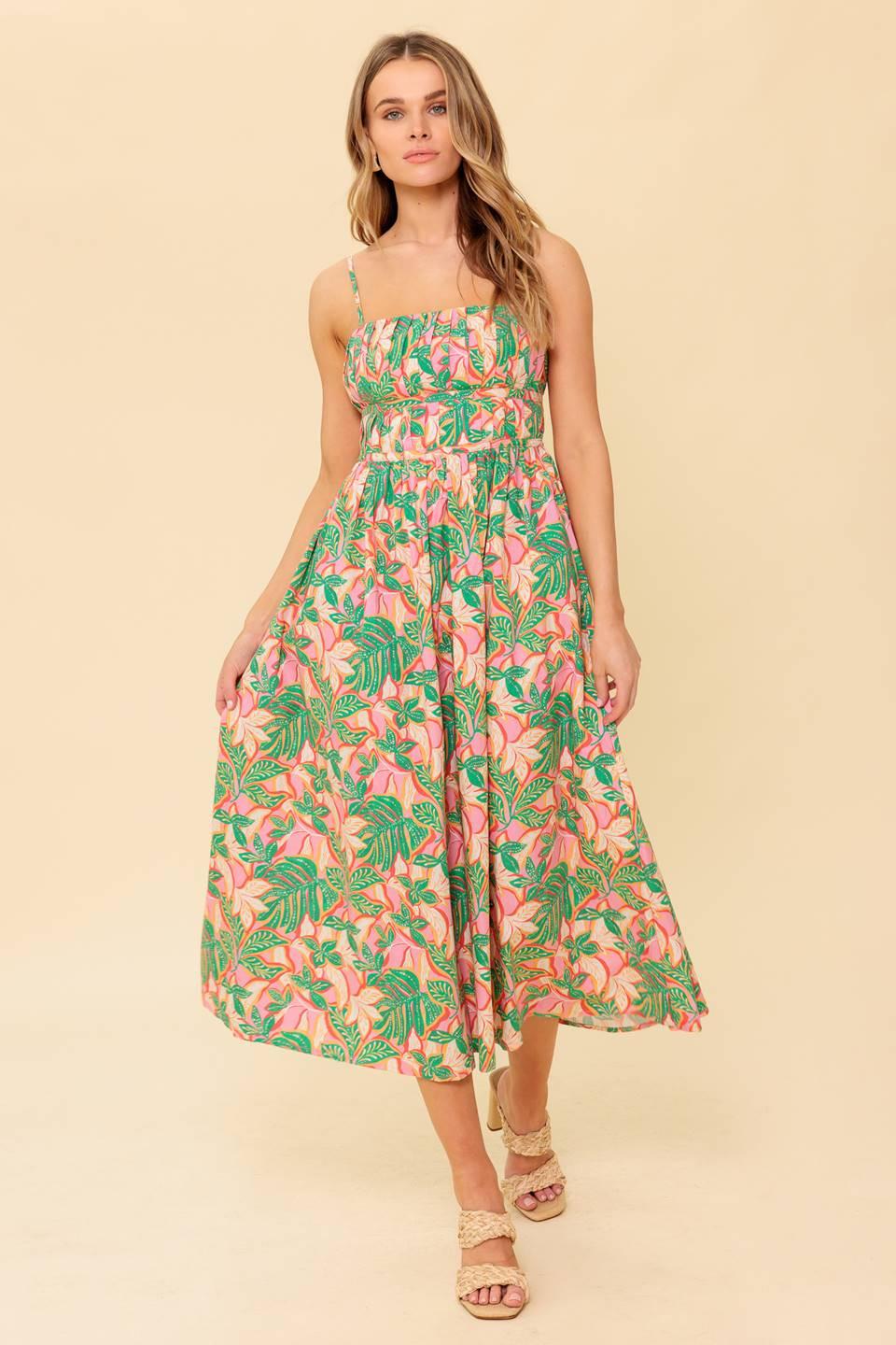 STORYTELLING WOVEN MIDI DRESS Flying Tomato