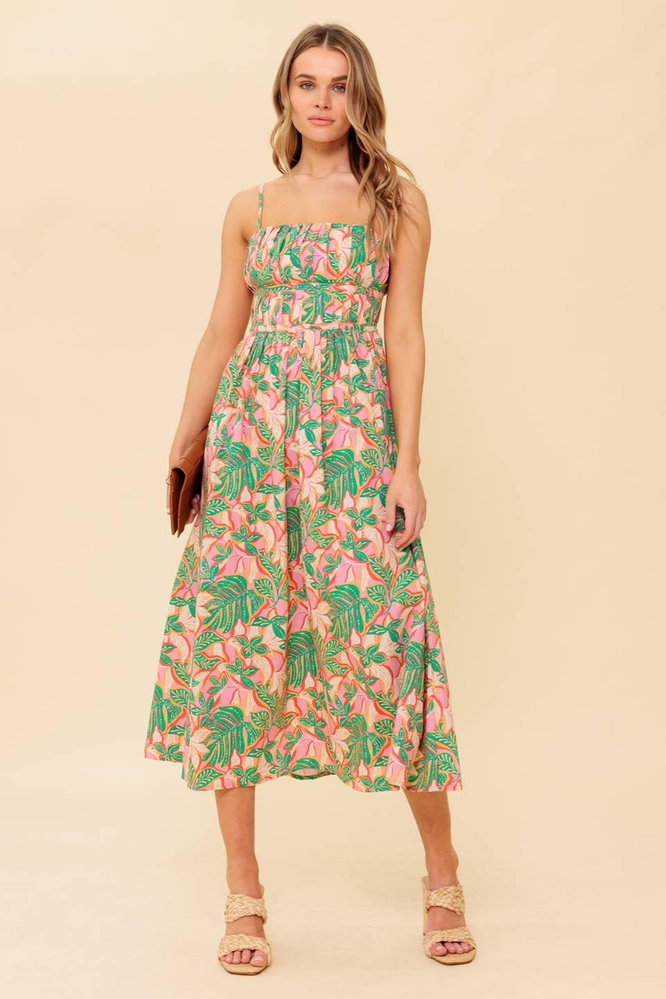 STORYTELLING WOVEN MIDI DRESS Flying Tomato