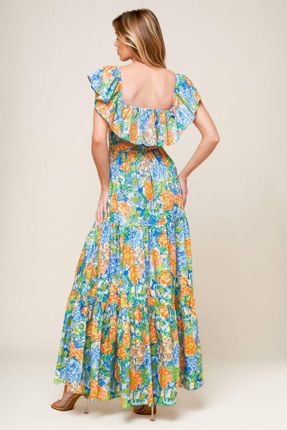 DELIGHTFUL GARDEN PARTY WOVEN MAXI DRESS Flying Tomato
