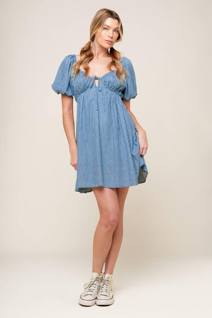 SOMETHING NICE WOVEN MINI DRESS Flying Tomato